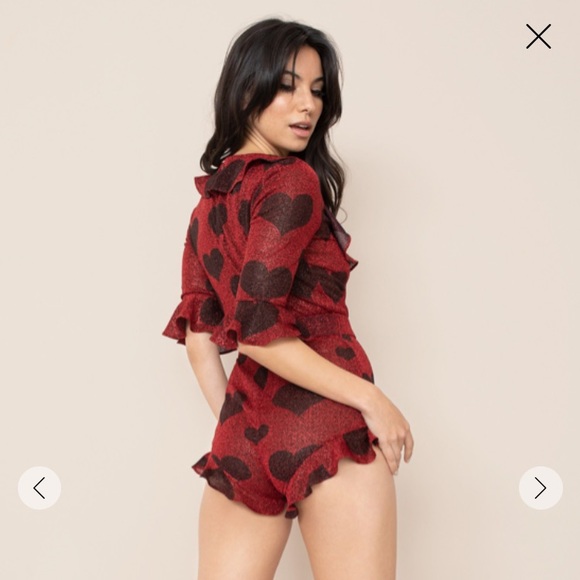 ♥️ Heart print Agent Provocateur Amour romper lingerie with original AP box - Picture 5 of 11